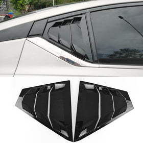 Generic piano black louvers front view showing sporty look and improved style
