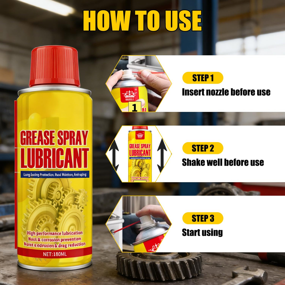 Generic brand in a workshop setting, ideal for home and auto maintenance