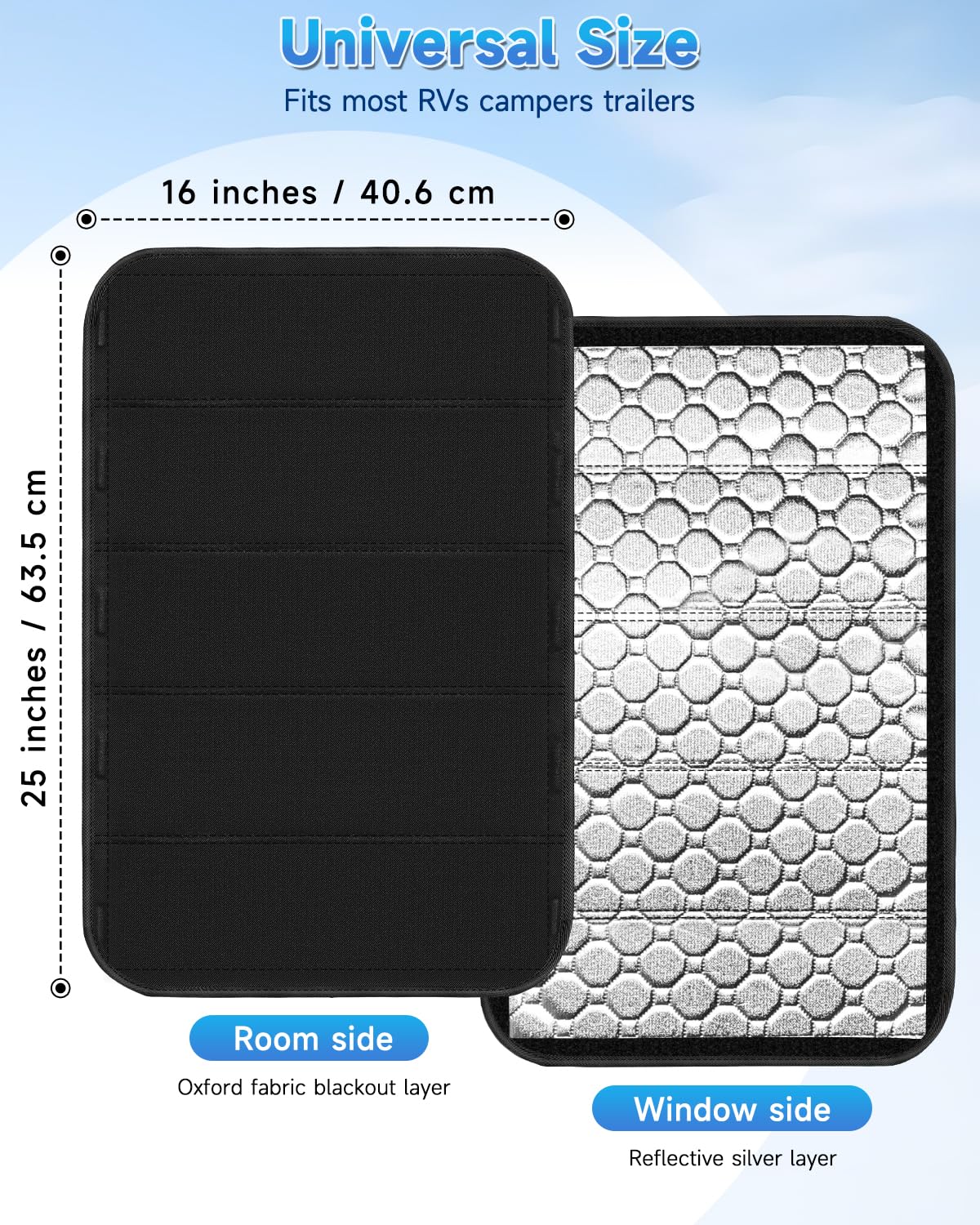Generic installed on bathroom skylight showing thermal insulation benefit
