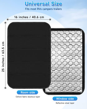 Generic installed on bathroom skylight showing thermal insulation benefit