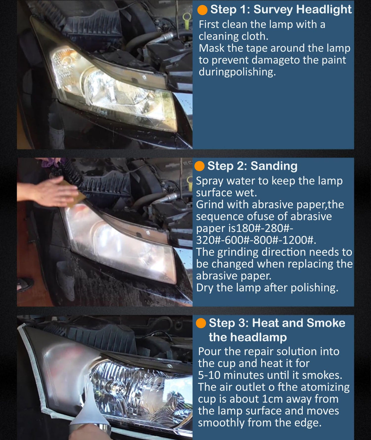 Generic brand before and after headlight comparison demonstrating restored clarity and safer driving