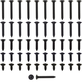 Generic black SEMS screws front pack shows full 50-piece kit and application readiness