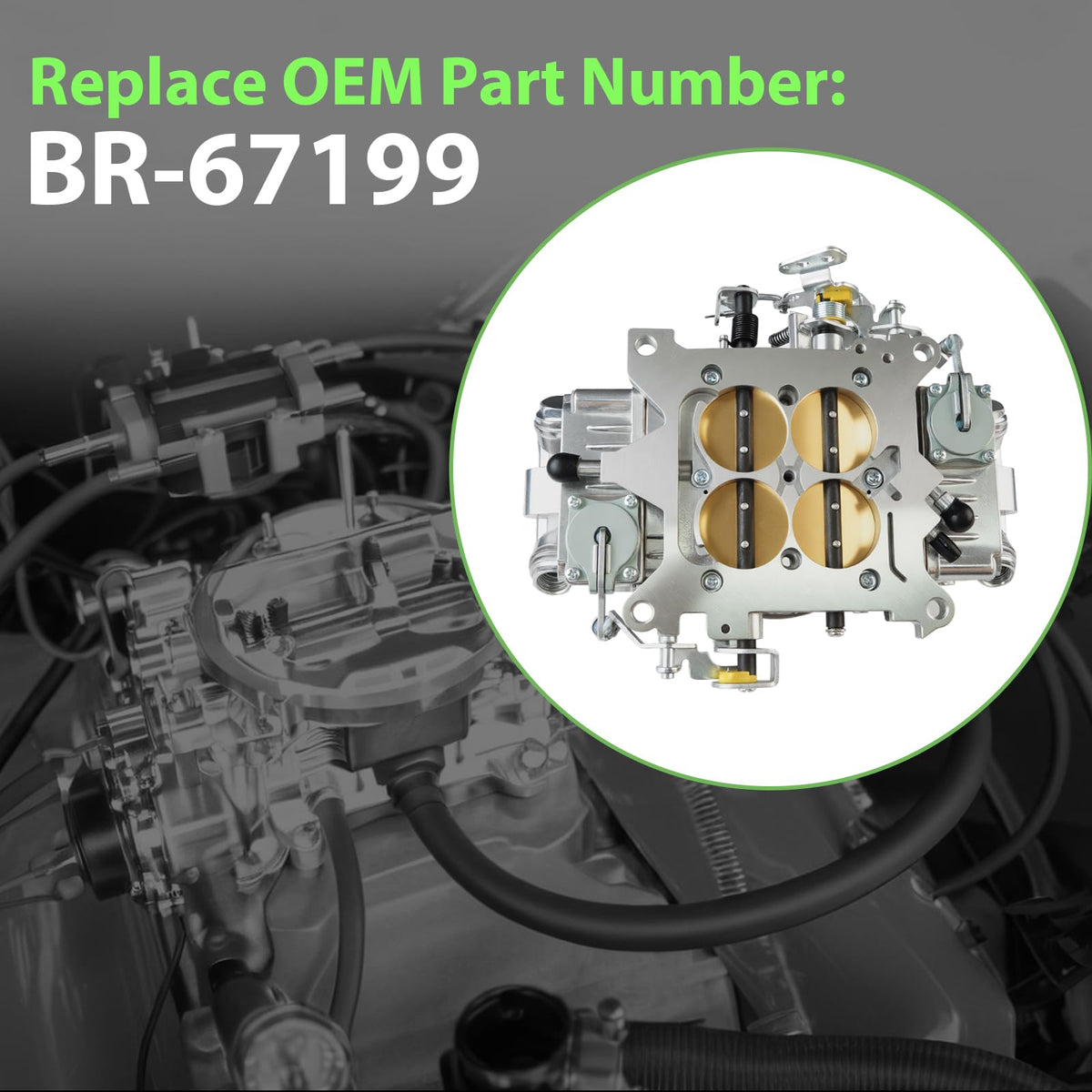 Generic BR-67199 next to ruler for scale showing compact performance sizing