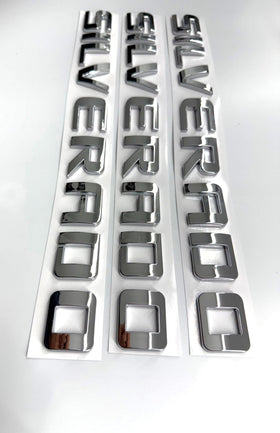 Generic chrome badge front view showing polished finish and OEM match benefit