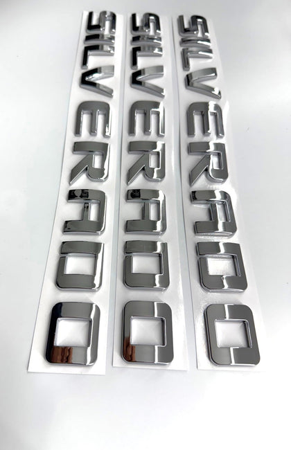 Generic chrome badge front view showing polished finish and OEM match benefit