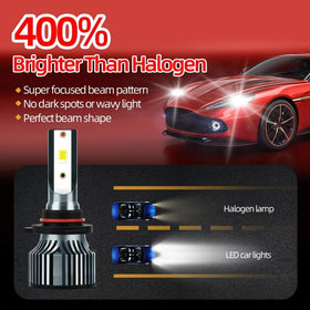 Generic brand installed in Civic headlamp showing brighter beam and improved visibility