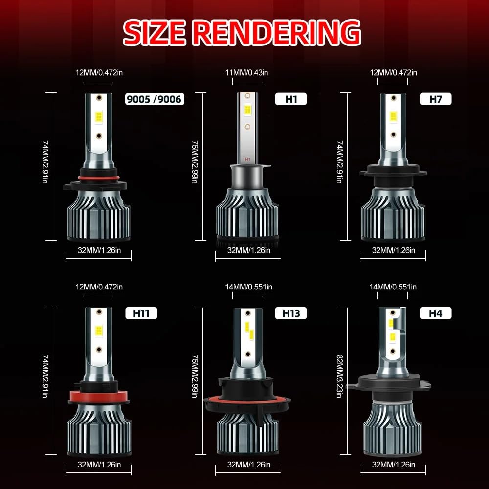 Generic brand six bulbs laid out showing set completeness and plug-and-play design