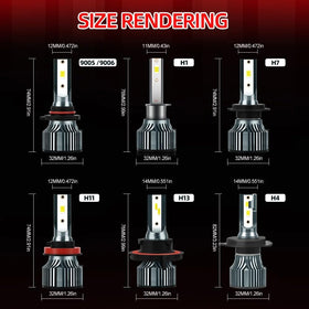 Generic brand six bulbs laid out showing set completeness and plug-and-play design