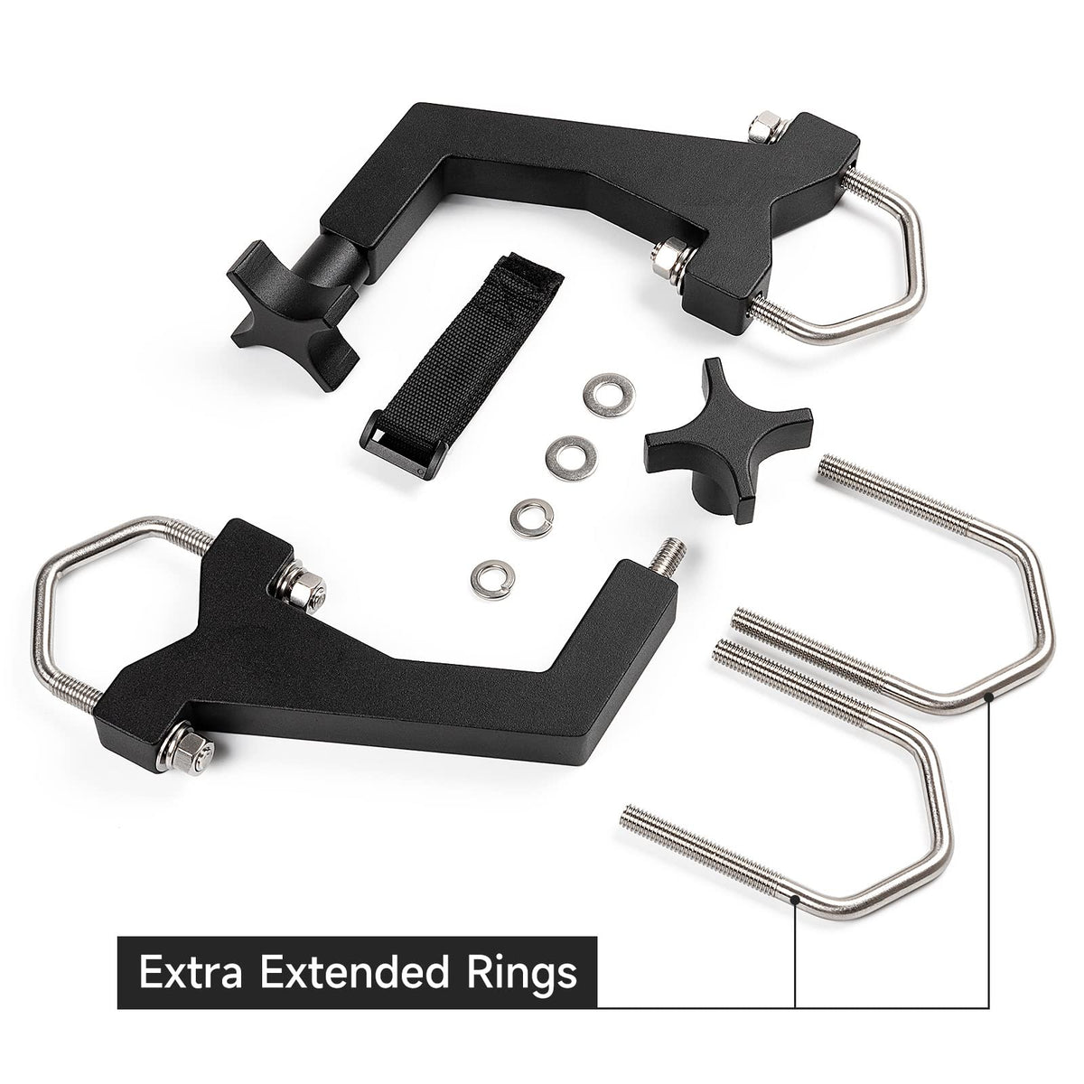 Generic close-up of aluminum alloy body and stainless rings for rust resistance