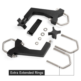 Generic close-up of aluminum alloy body and stainless rings for rust resistance