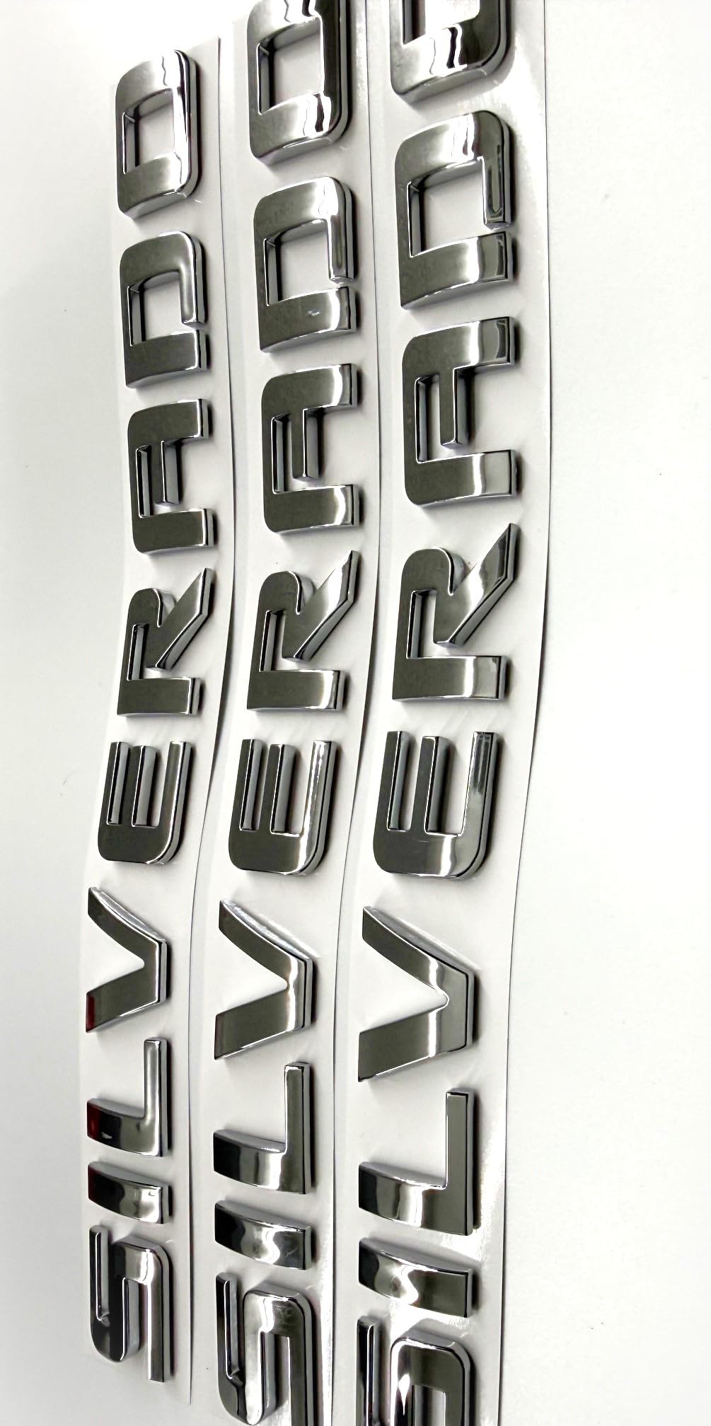 Generic closeup chrome texture highlighting reflective finish and visual upgrade