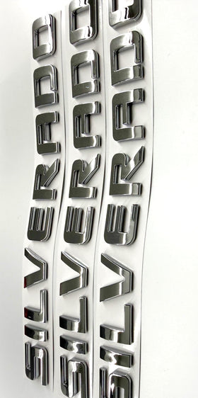 Generic closeup chrome texture highlighting reflective finish and visual upgrade