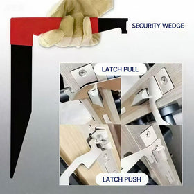 Generic compact entry tool being used in a tight space, aiding confined access