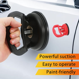 Generic brand large suction cup detail demonstrating tight seal for paint-safe pulling