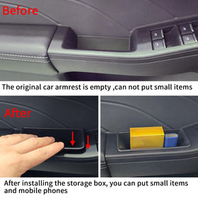 Generic installed insert in driver door demonstrating quick access benefit