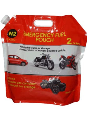 Generic foldable gas pouch front view showing compact design and portability