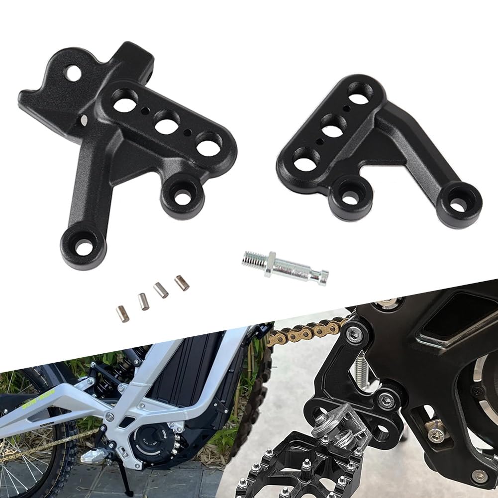 generic foot pegs front view showing bracket fit and durable construction benefits
