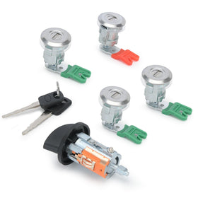 Generic front door lock cylinders showing brand fit and easy replacement benefit