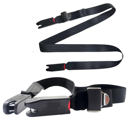 Generic front view of fixing strap pad showing neat cover and clasp, improves handling
