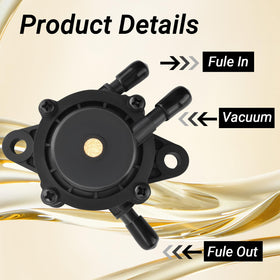 Generic vacuum hoses and fuel filters arranged to show filtration and fitment