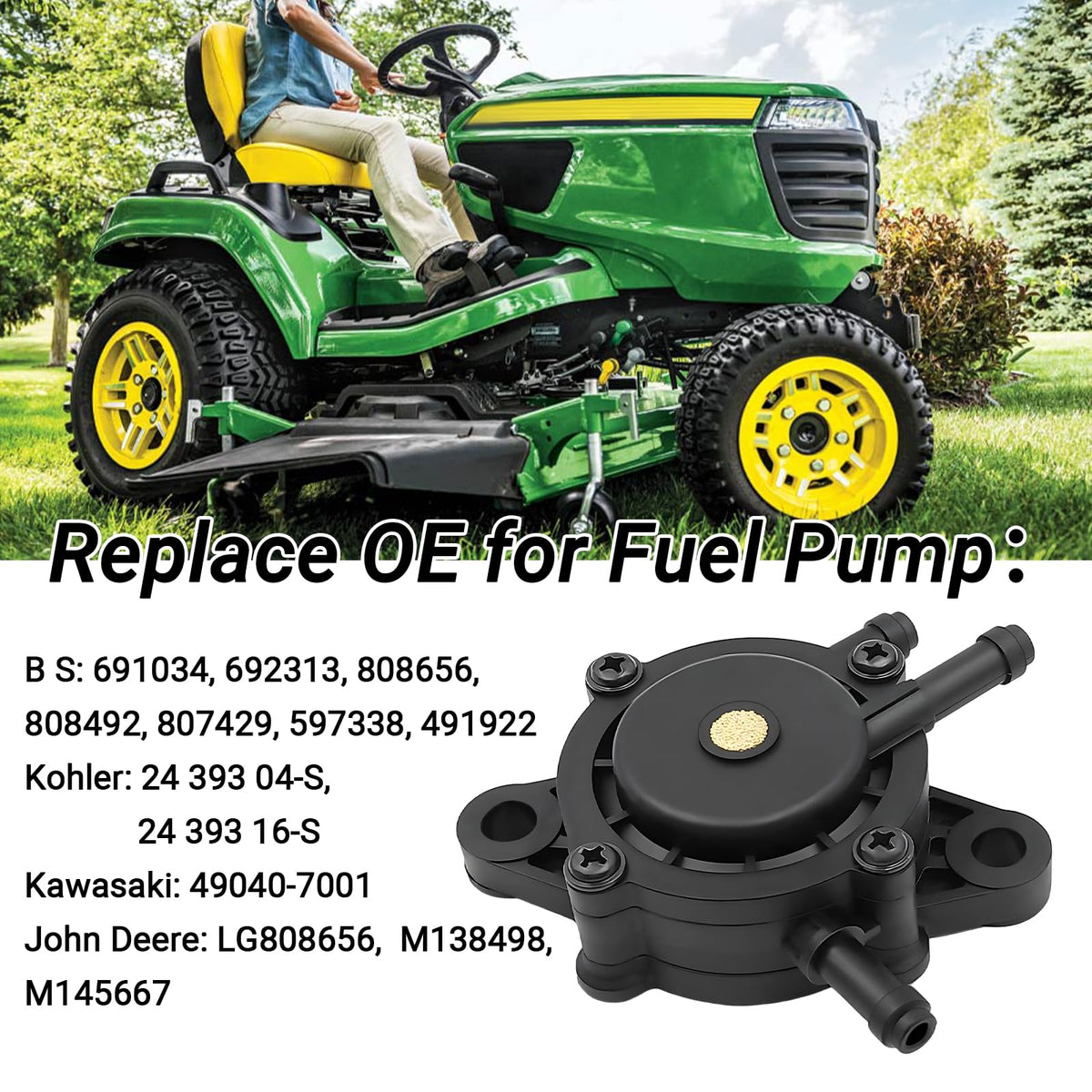 Generic fuel pump close-up diaphragm detail illustrating durable construction