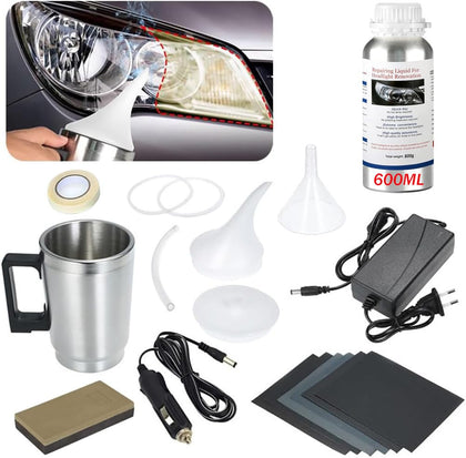 Generic brand front packaging showing full headlight restoration kit for easy identification and benefit