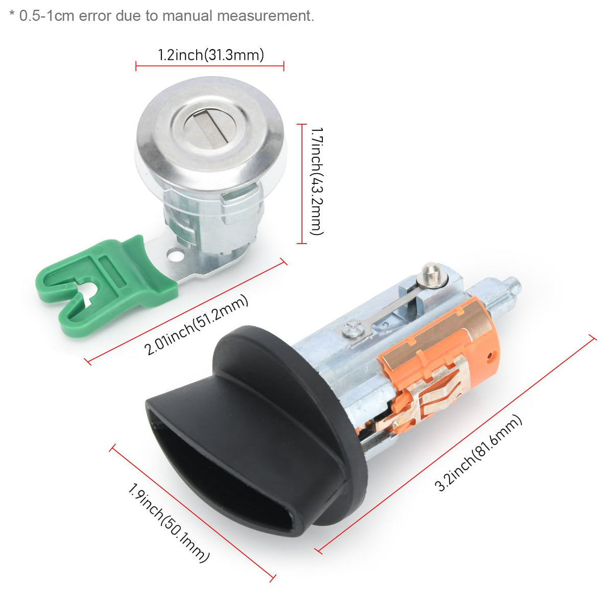 Generic ignition lock cylinder close-up showing precise OE-style machining and durability