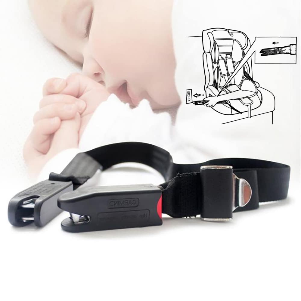Generic installed on child seat latch in car, Generic protects trim and eases install