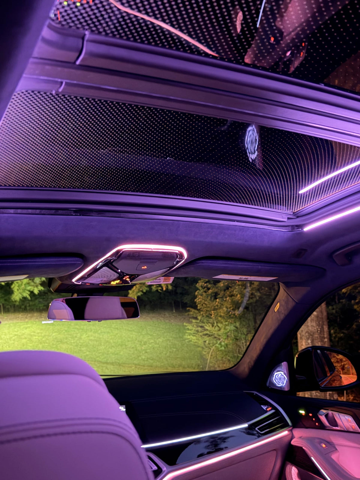 Generic in-vehicle installed front cabin with Generic strip enhancing mood lighting