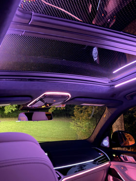Generic in-vehicle installed front cabin with Generic strip enhancing mood lighting
