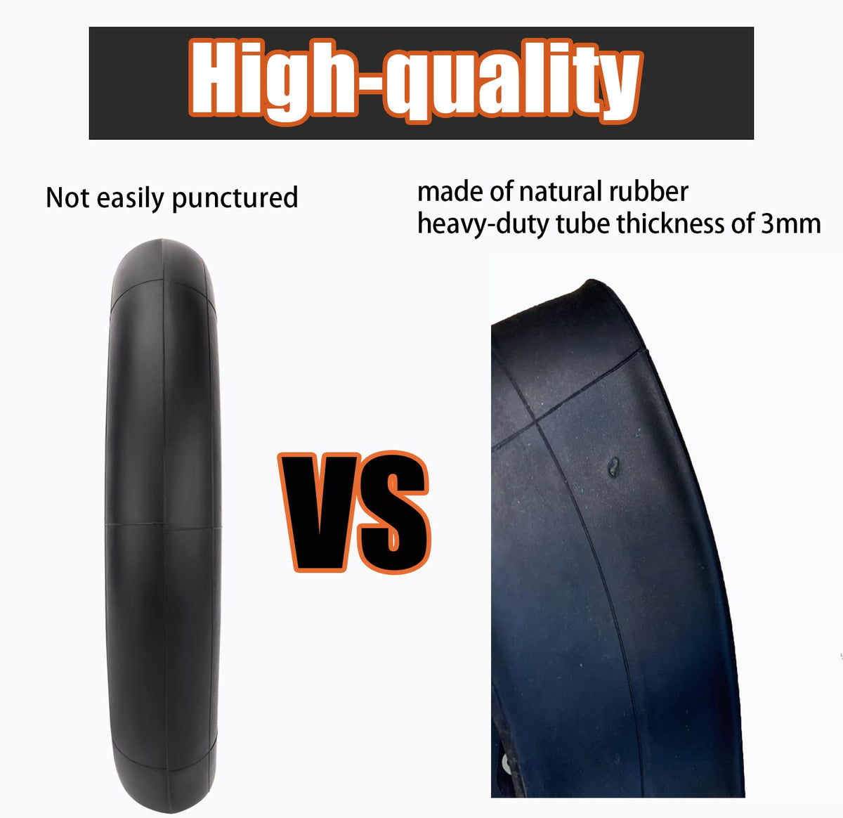 Generic inner tube mounted on a 12-inch rim demonstrating proper fit and installation benefit