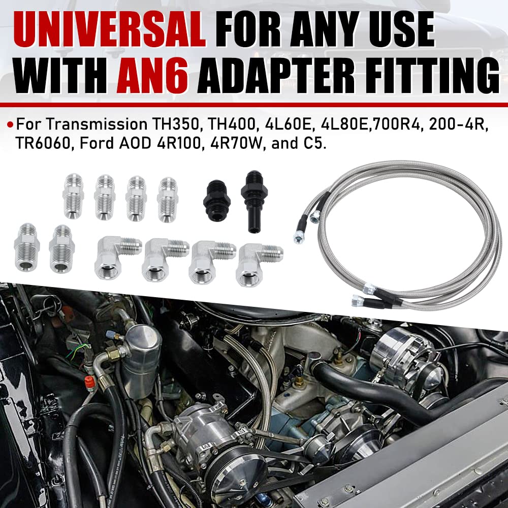 Generic under-hood installed hose routing on engine bay showing tidy fit and heat clearance