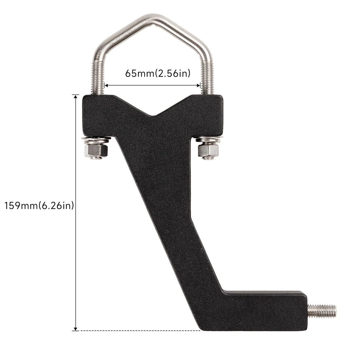 Generic jack mounted horizontally inside Jeep cabin for quick access benefit