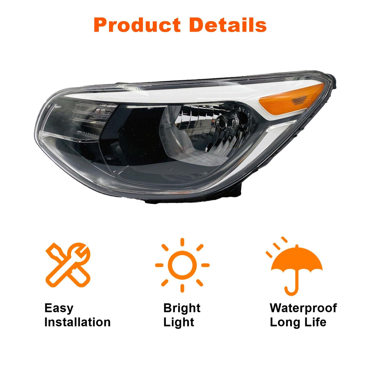 Generic brand reflector detail illustrating precise beam control benefit