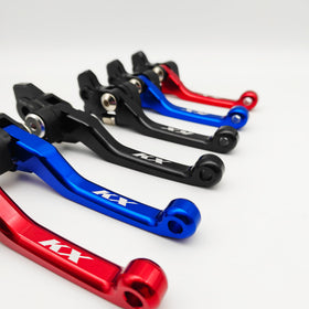 Generic levers installed on KX450F handlebars demonstrating direct-fit and improved control