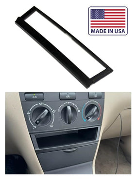 Generic brand bezel in dashboard lifestyle shot showing tidy interior upgrade benefit