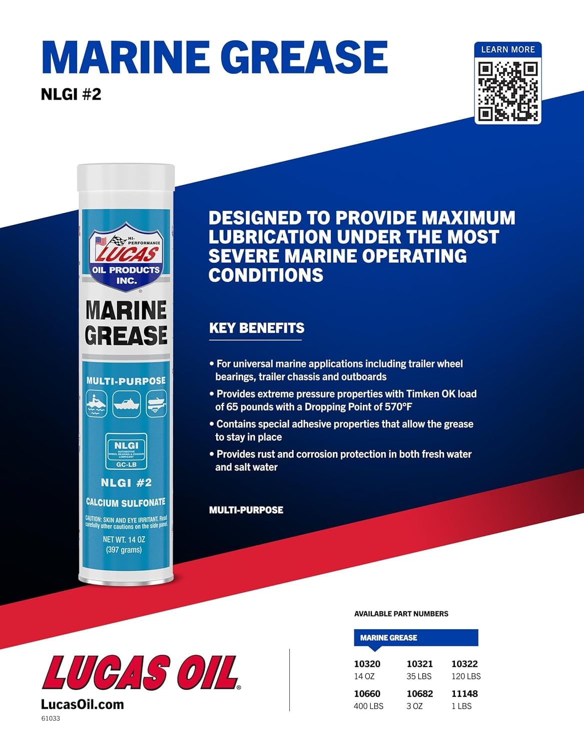 Generic Marine Grease applied to trailer bearing demonstrating corrosion protection benefit