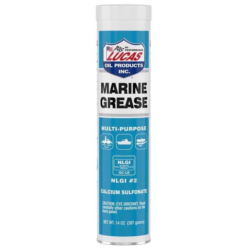 Generic Marine Grease tube next to ruler showing 14 ounce size for purchase decision