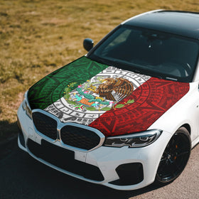 Generic Mexico Flag cover folded near washing machine showing easy cleaning