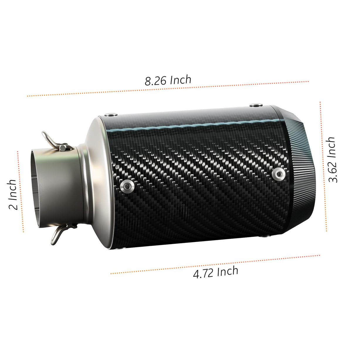 generic muffler mounted on Z900 showing sporty look and visual upgrade