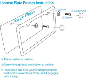 Generic Notre Dame frame package contents with screws caps washers and included screwdriver