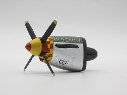 Generic P-51 Old Crow front view showing authentic livery and compact fit benefit