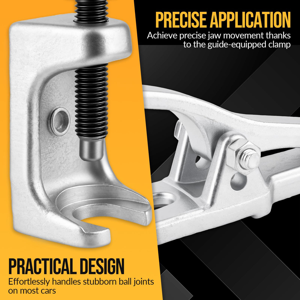 Generic brand pitman arm conical adapter detail offering secure fit during removal