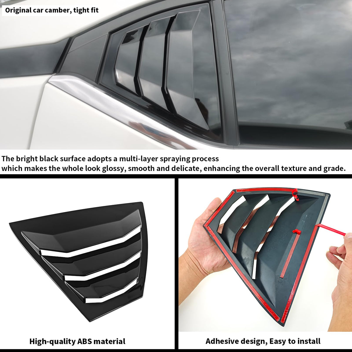 Generic view of adhesive backing for easy, non-destructive installation benefit
