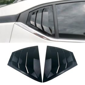Generic piano black louvers front view showing sleek styling benefit