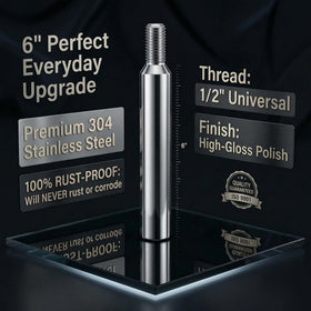 Generic shifter extension thread detail showing 1/2" thread and secure fit benefit