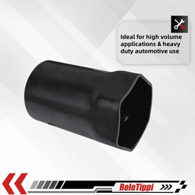 Generic socket engaged on wheel hub nut demonstrating correct fit and control benefit