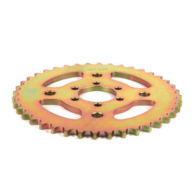 Generic sprocket packaging and label with specs visible, Generic benefit: easy identification and installation