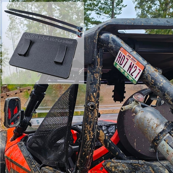 Generic brand front view of sticker plate showing clean mounting surface and benefit of residue-free holding