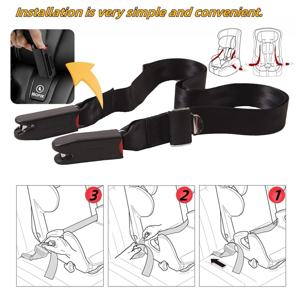 Generic strap pad installed on car seat showing tidy strap management and ease